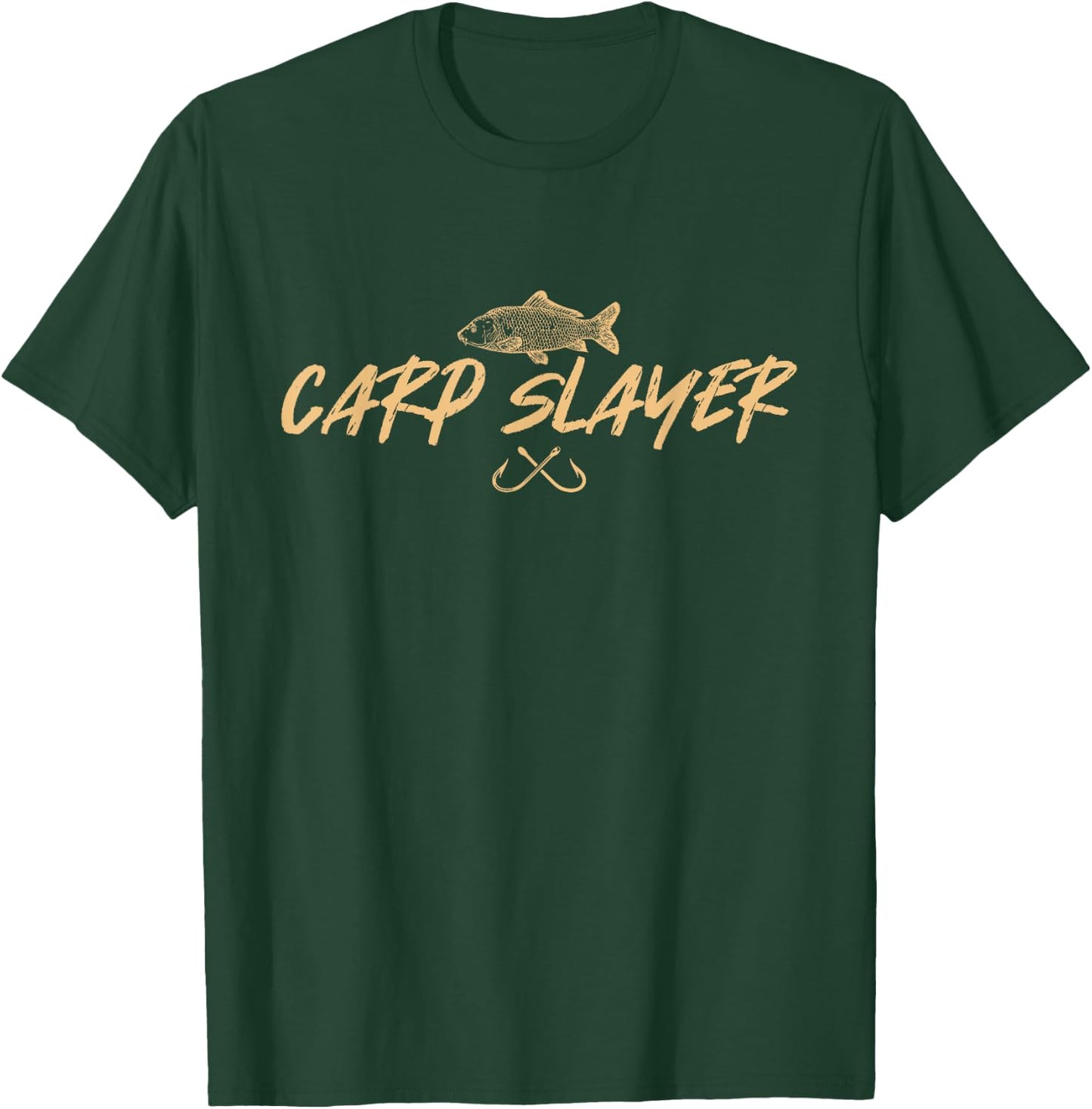 Carp Slayer Funny Carp Fishing Design Gift T-Shirt - T-Shirt | Forest