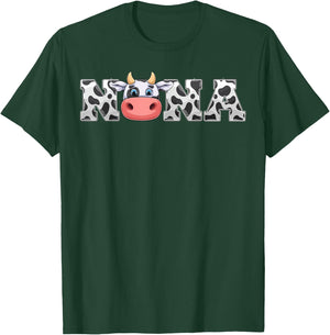 Nana Cow Print Cowboy Animal Pattern Farmer Cow Nana T-Shirt - T-Shirt | Forest