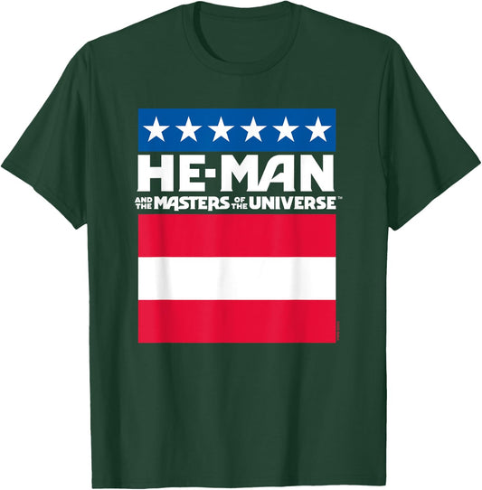Masters Of The Universe - He-Man Logo Flag T-Shirt - T-Shirt | Forest