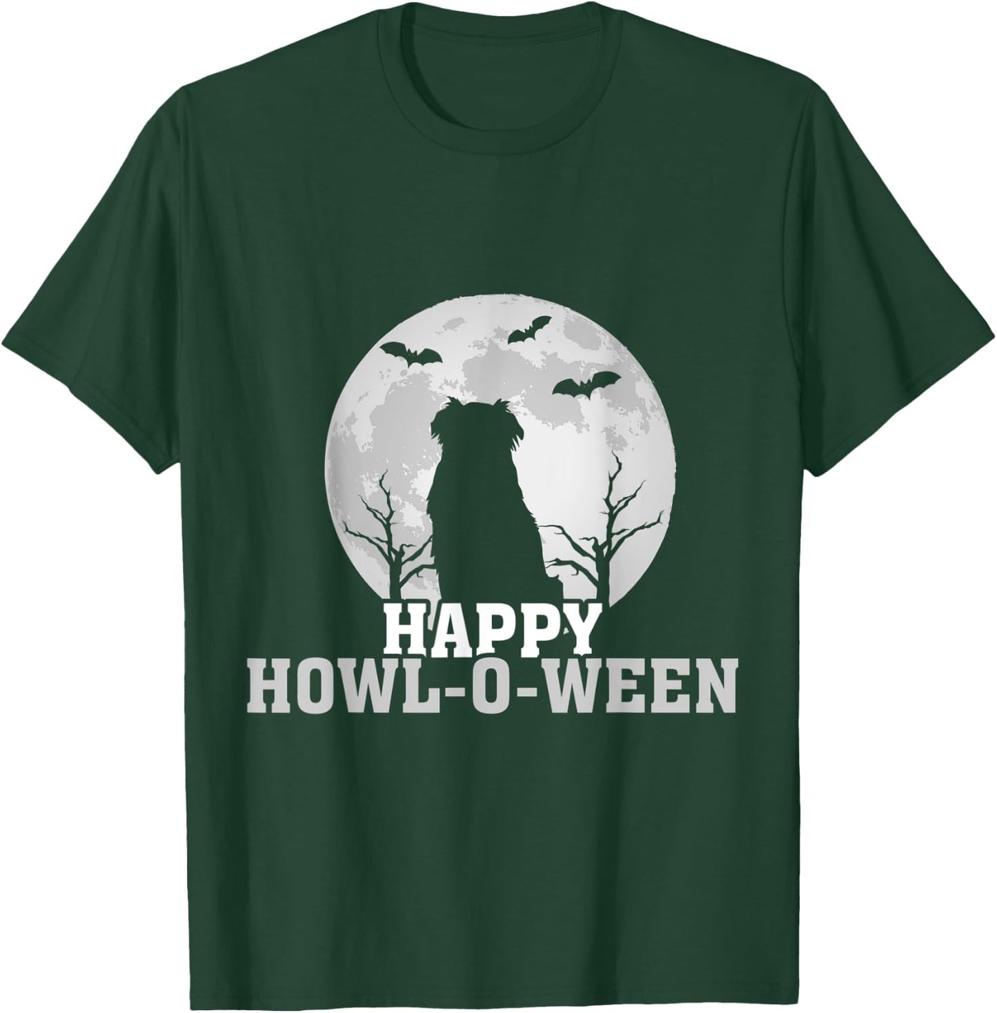 Happy Halloween Howl-o-ween Aussie Australian Shepherd T-Shirt - T-Shirt | Forest