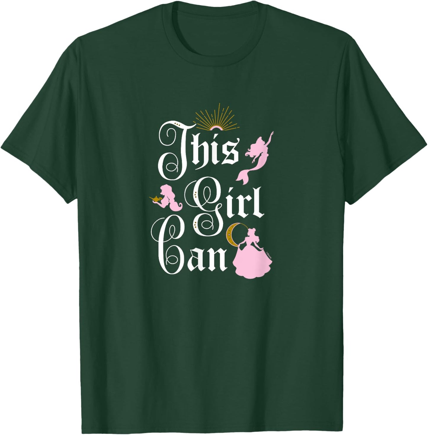 Disney Princess - This Girl Can T-Shirt - T-Shirt | Forest