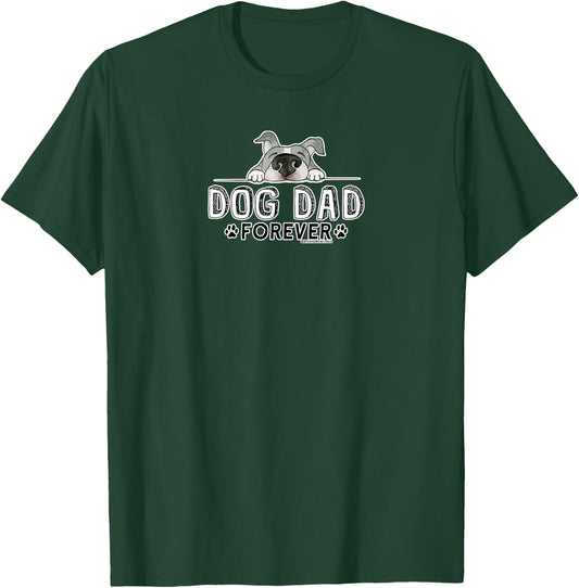 Red and Howling Dog Dad Forever T-Shirt - T-Shirt | Forest