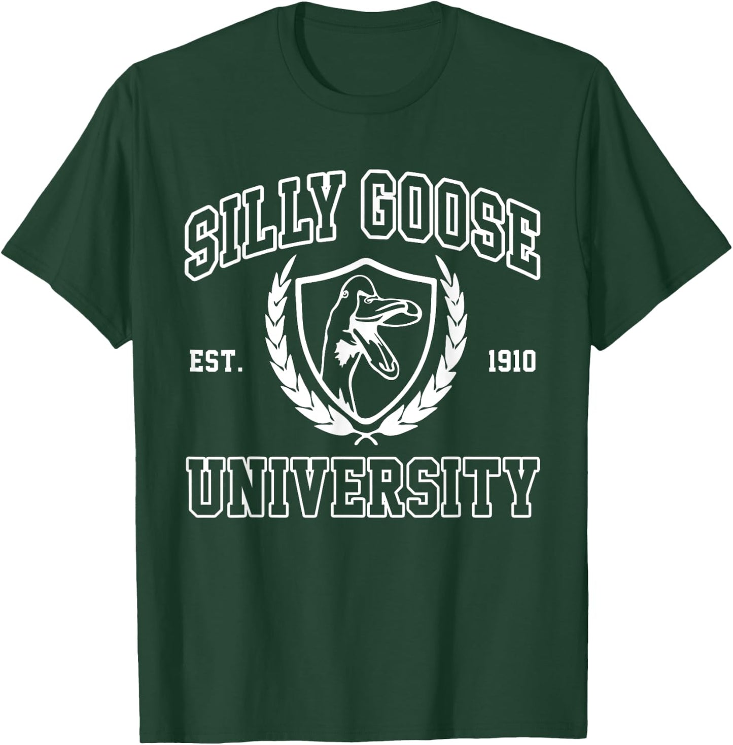 Silly Goose University Meme Funny T-Shirt - T-Shirt | Forest