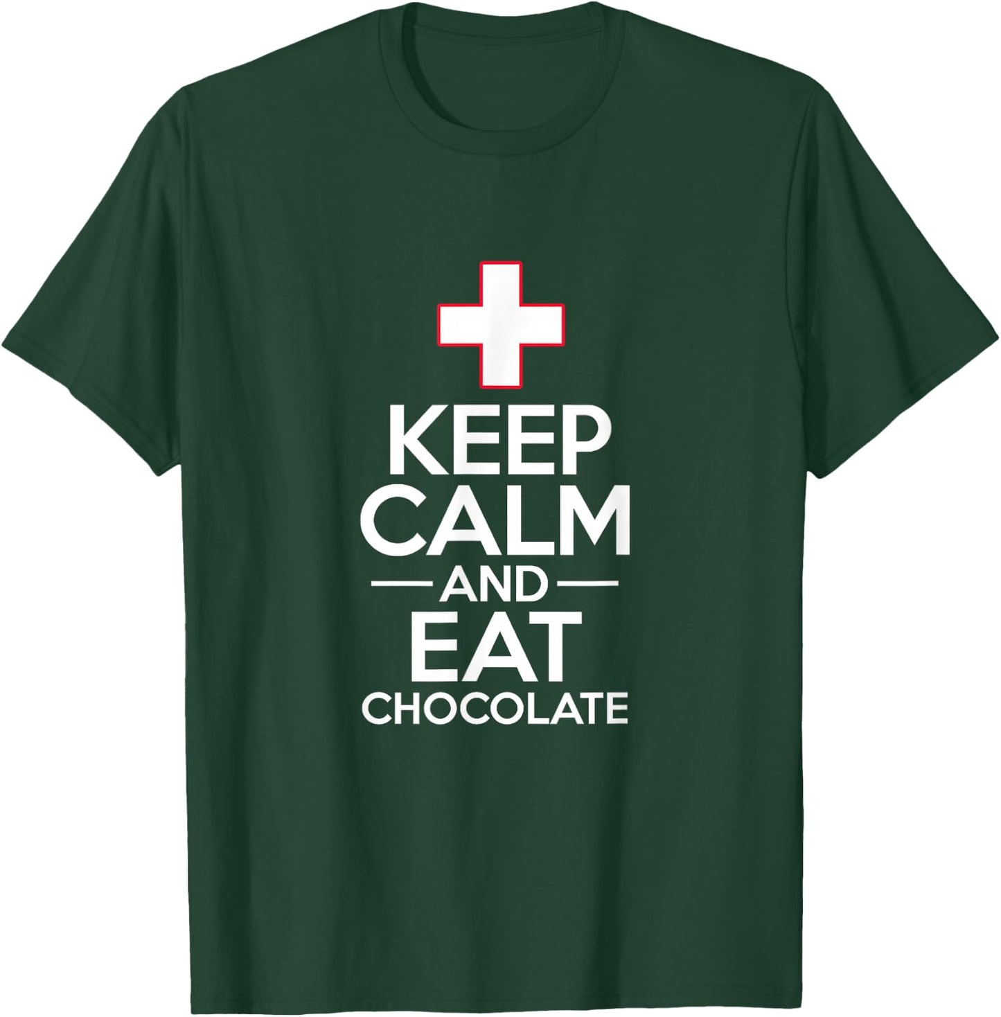 Swiss Switzerland Flag Eat Chocolate Travel Souvenir T-Shirt - T-Shirt | Forest