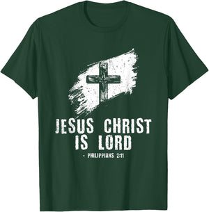 Jesus is Lord Bible Verse Philippians 2:11 Christianity T-Shirt - T-Shirt | Forest