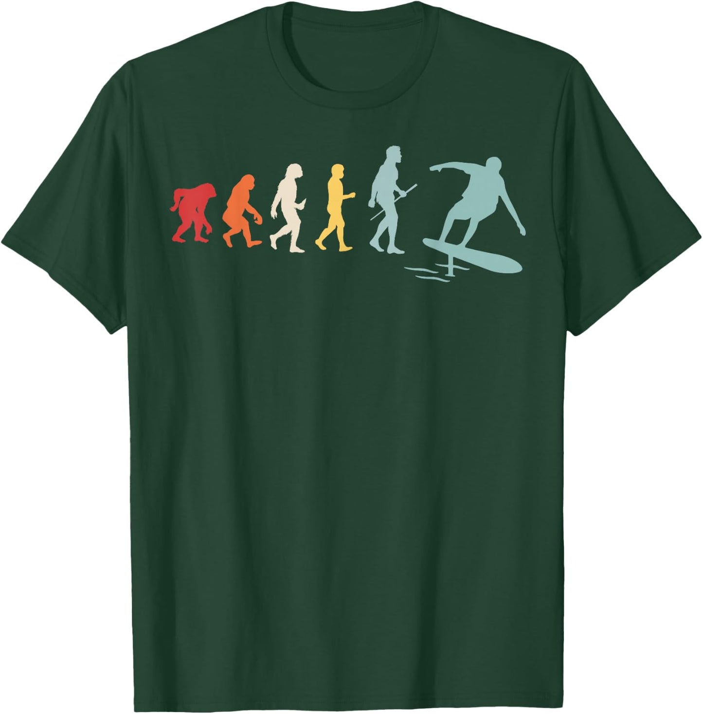 Hydrofoil Surfing Evolution Design for a Hydrofoil Expert T-Shirt - T-Shirt | Forest