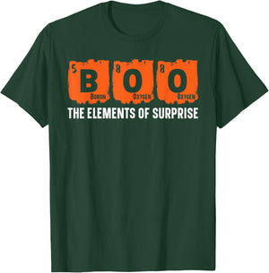 Boo The Elements of Surprise Science Chemistry Halloween T-Shirt - T-Shirt | Forest