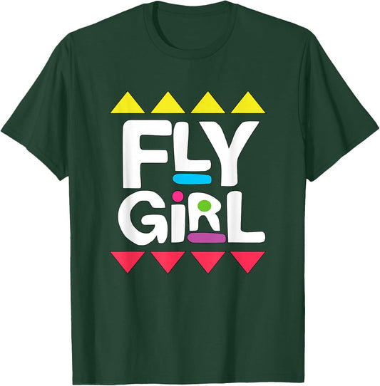 Fly Girl 80s Hip Hop Shirt for Woman 90s Old School B-Girl T-Shirt - T-Shirt | Forest