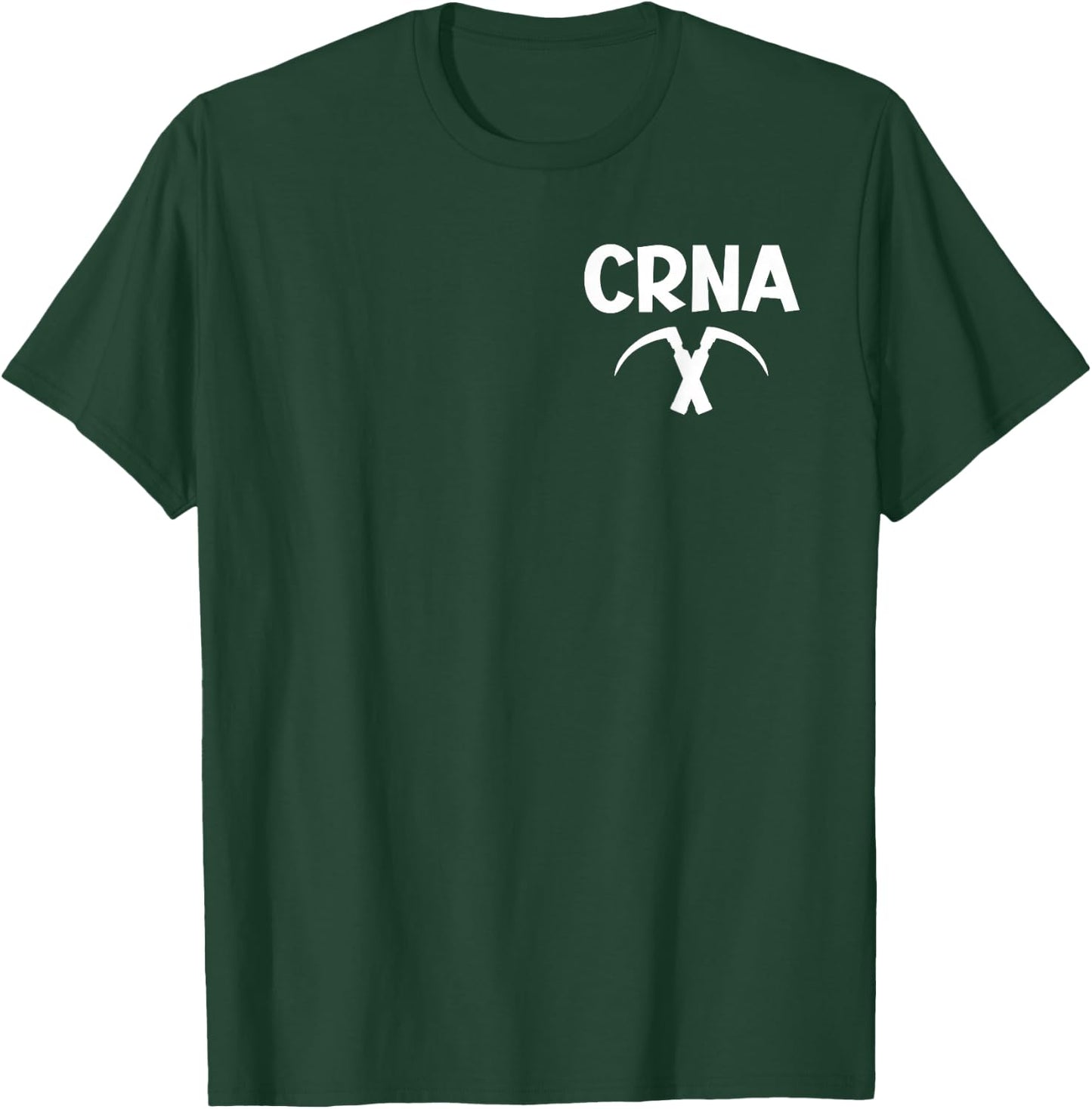CRNA Nurse Anesthetist Anesthesia Laryngoscope Logo Print T-Shirt - T-Shirt | Forest