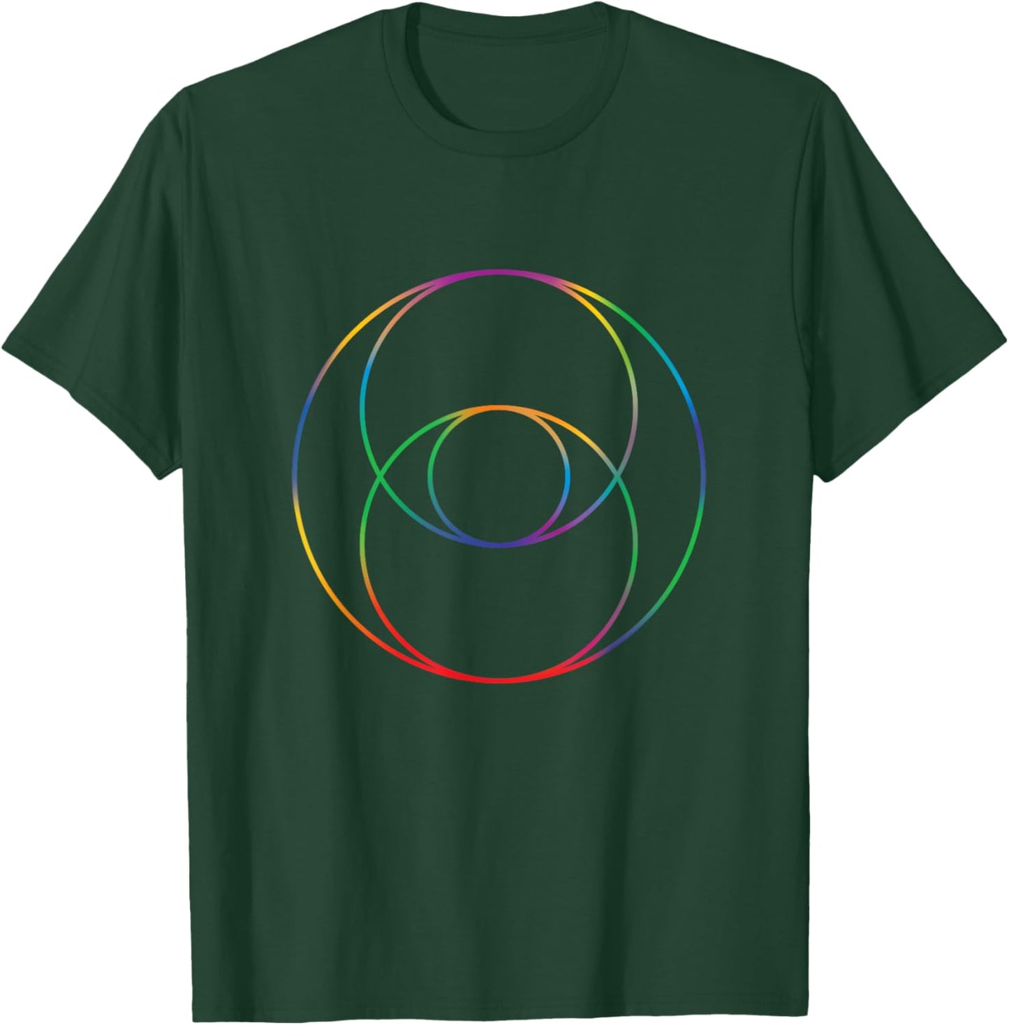 Sacred Geometry Vesica Piscis Geometric Pattern Chakra T-Shirt - T-Shirt | Forest
