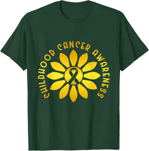 Childhood Cancer Awareness Ribbon T-Shirt - T-Shirt | Forest