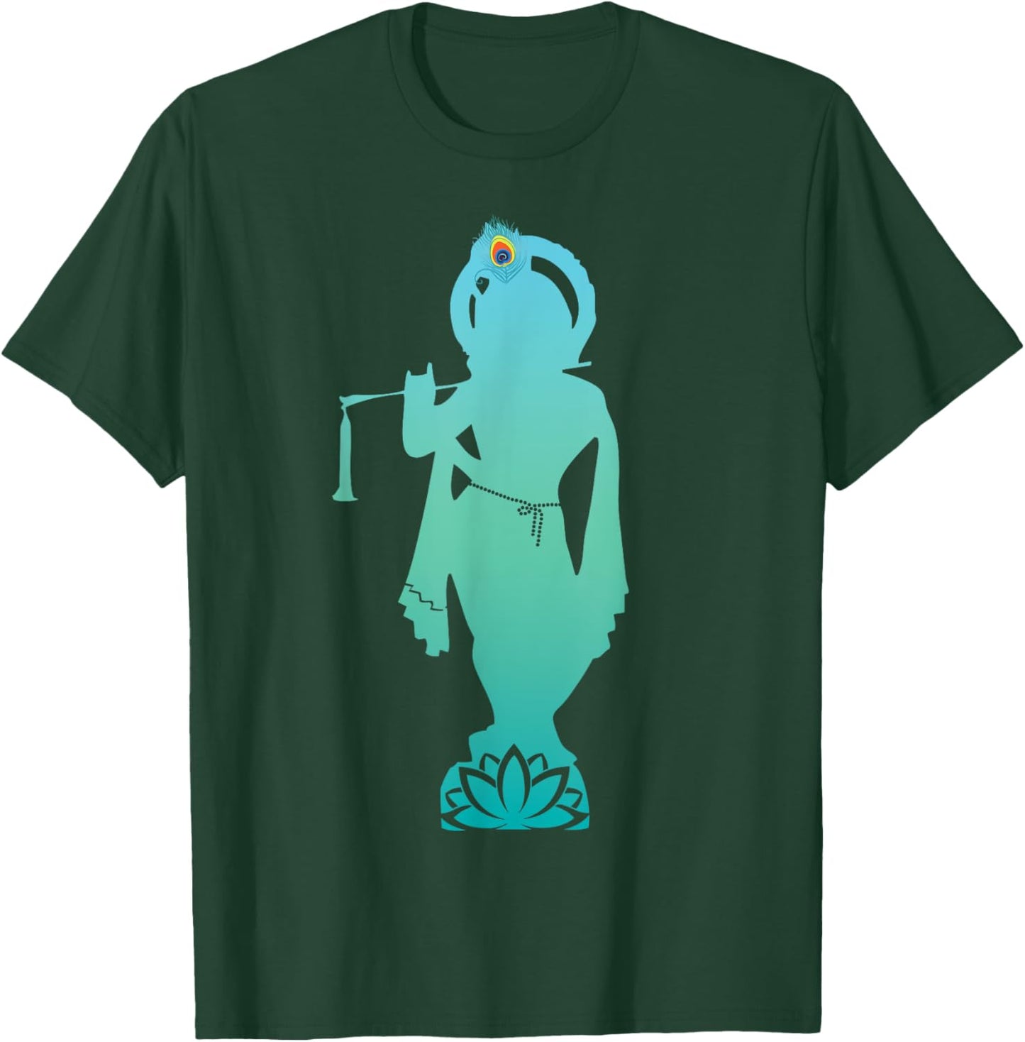 Divine Glory Lord Krishna T-Shirt - T-Shirt | Forest