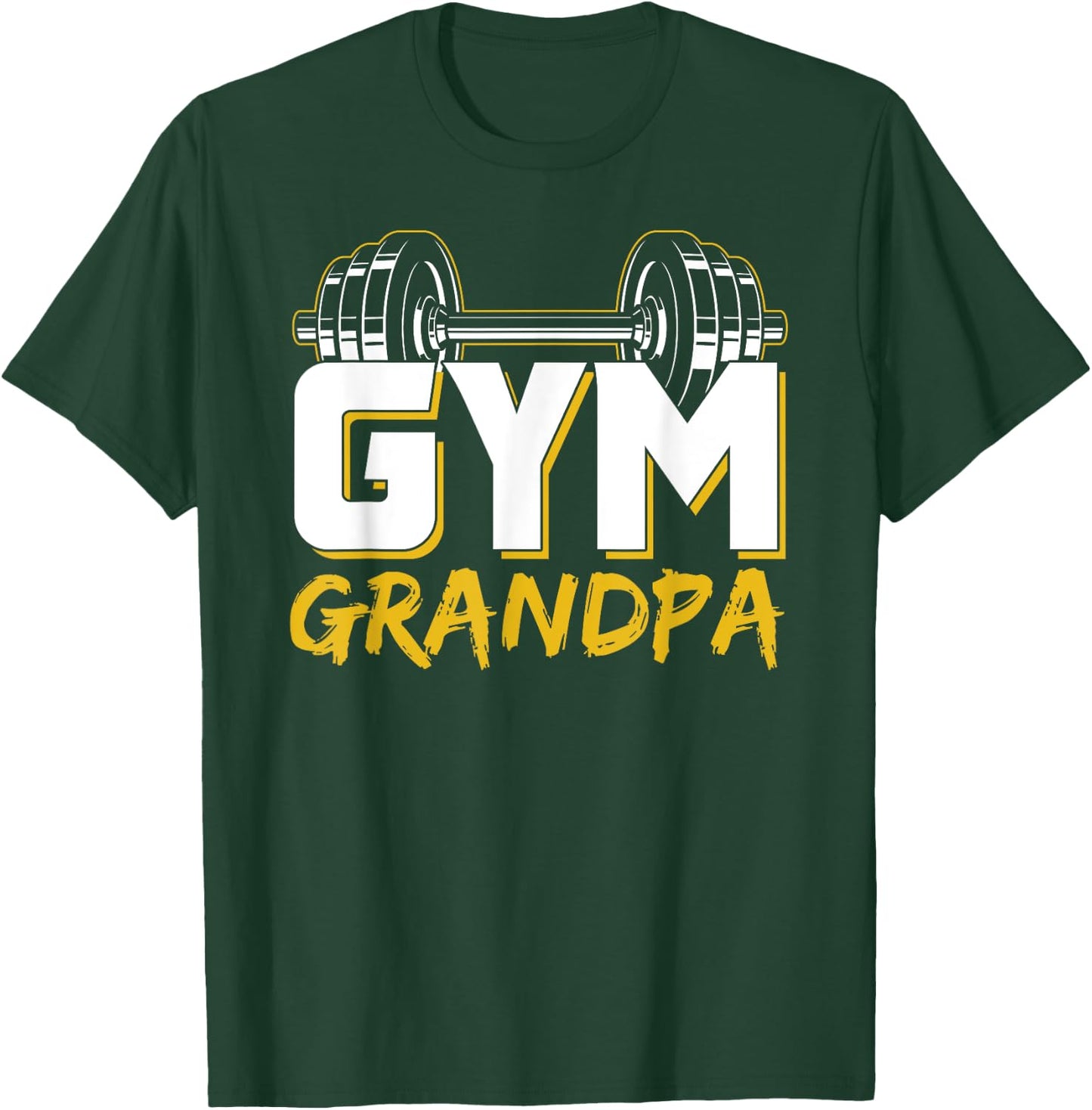 Gym Grandpa Workout Training Fitness Weightlifting Granddad T-Shirt - T-Shirt | Forest