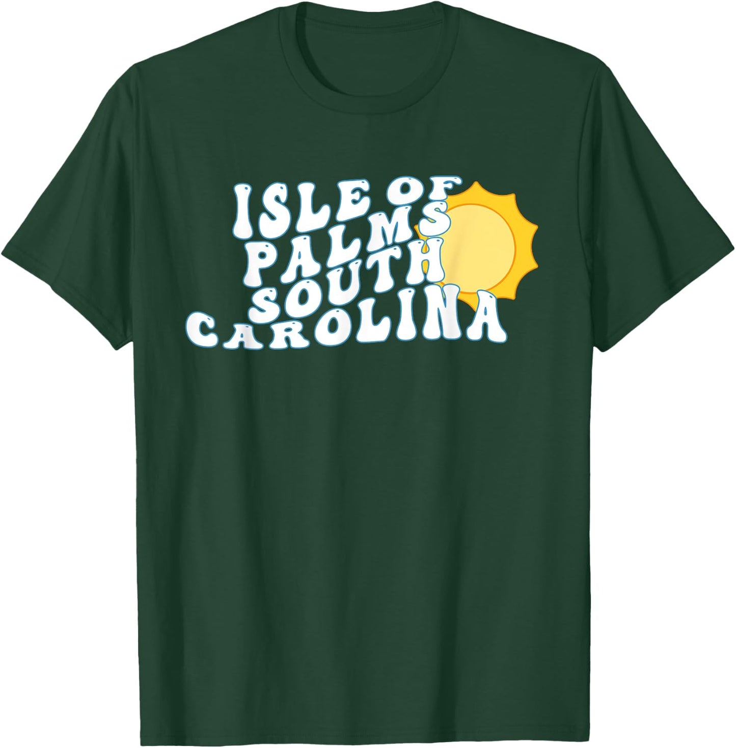 Isle of Palms South Carolina SC Retro Wavy Vacation Souvenir T-Shirt - T-Shirt | Forest