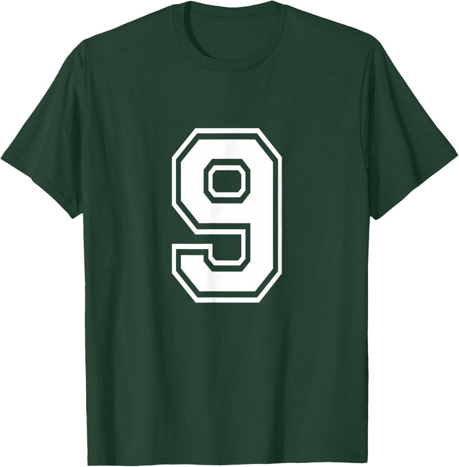 Number 9 Varsity Sports Team Jersey 9th Birthday 9 Years T-Shirt - T-Shirt | Forest