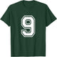 Number 9 Varsity Sports Team Jersey 9th Birthday 9 Years T-Shirt - T-Shirt | Forest