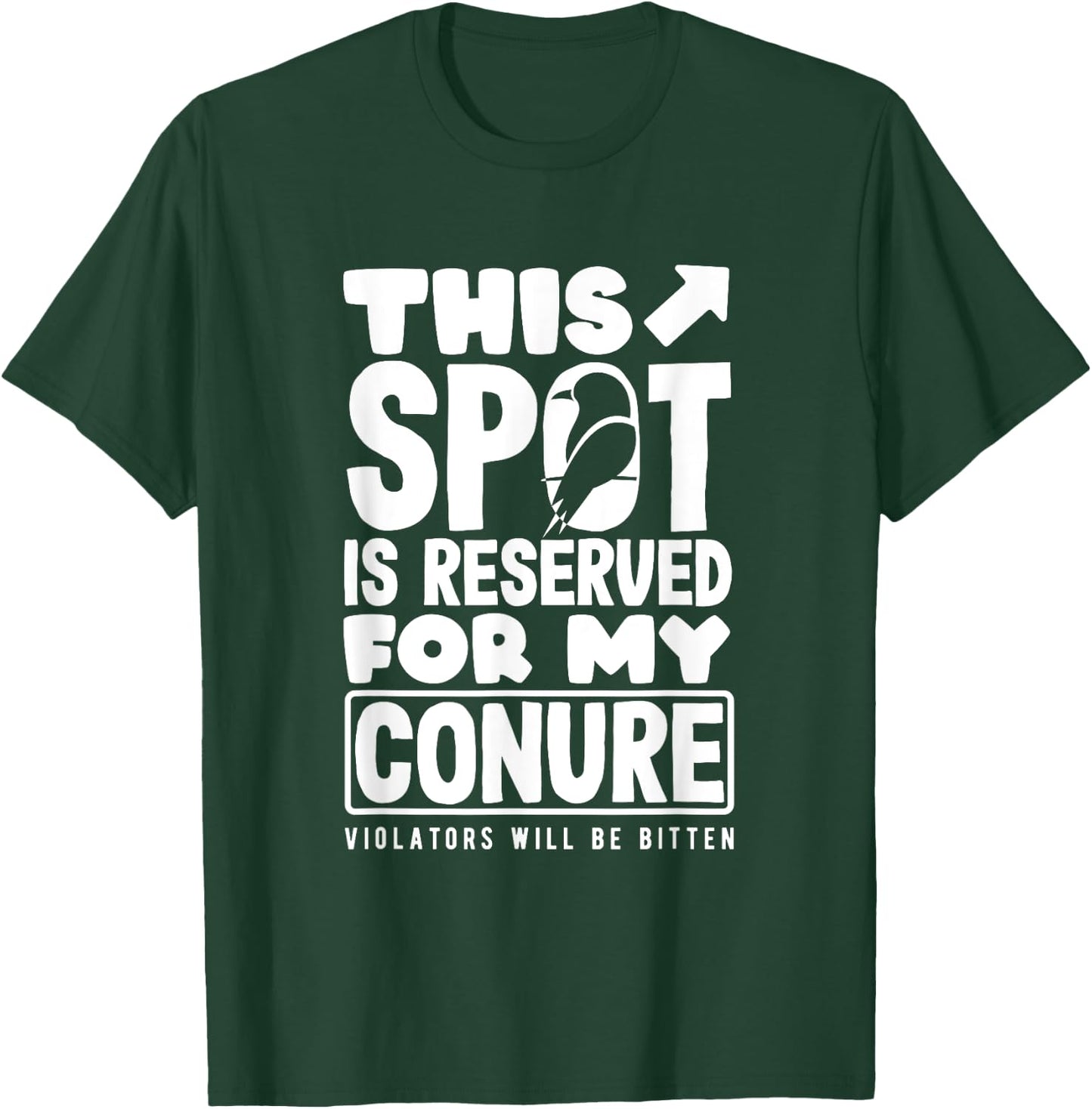 Sun Conure This Spot Is Reserved Funny Parrot T-Shirt - T-Shirt | Forest