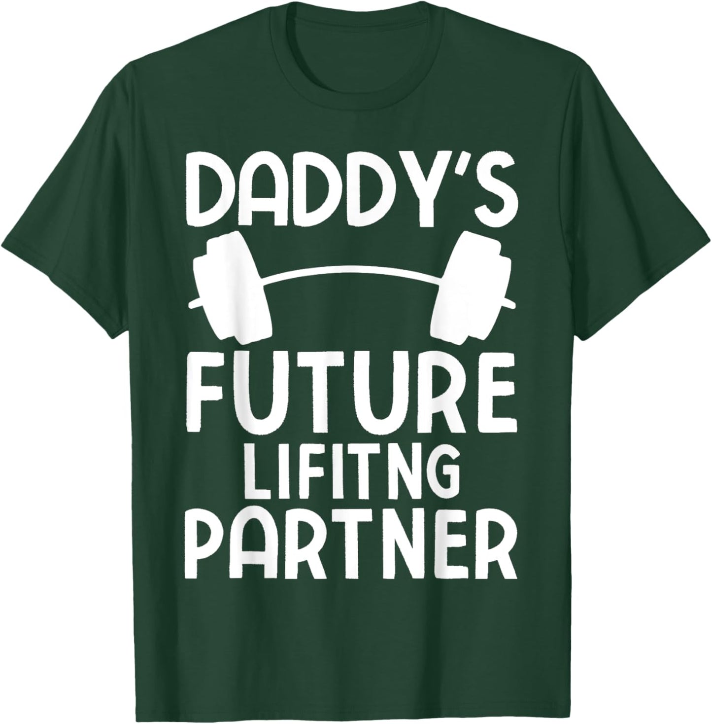 Daddy's Future Lifting Partner Funny Bodybuilding Kids T-Shirt - T-Shirt | Forest