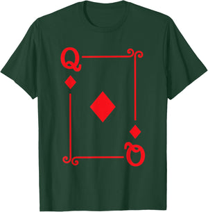 Playing Cards Costume - Queen Diamonds Card - Queen Card T-Shirt - T-Shirt | Forest