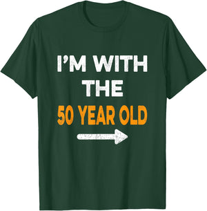 I'm With The 50 Year Old Easy Matching Halloween Costume T-Shirt - T-Shirt | Forest