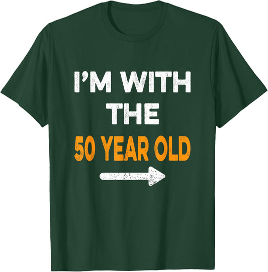 I'm With The 50 Year Old Easy Matching Halloween Costume T-Shirt - T-Shirt | Forest