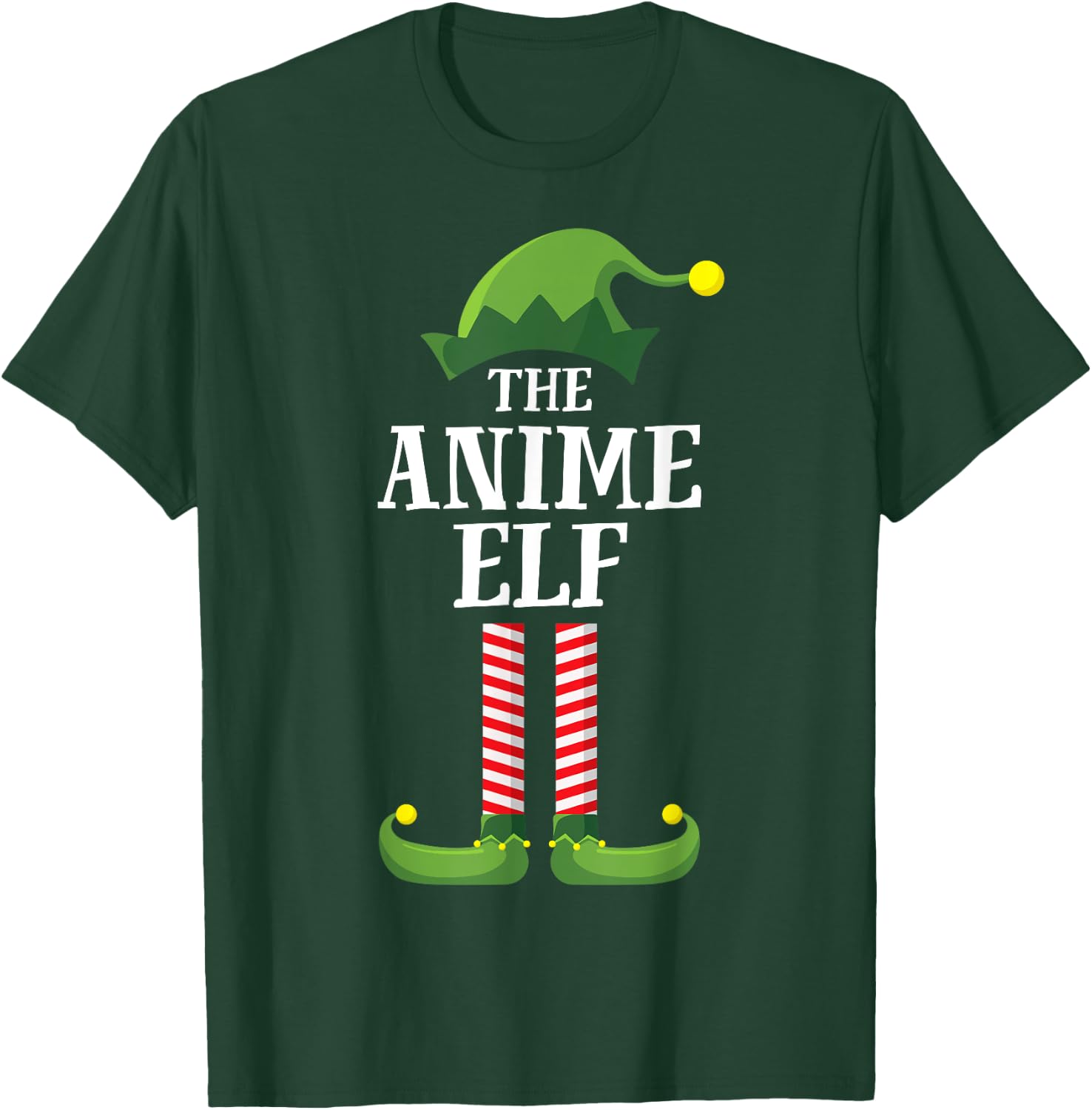 Anime Elf Matching Family Group Christmas Party Funny Elf T-Shirt - T-Shirt | Forest
