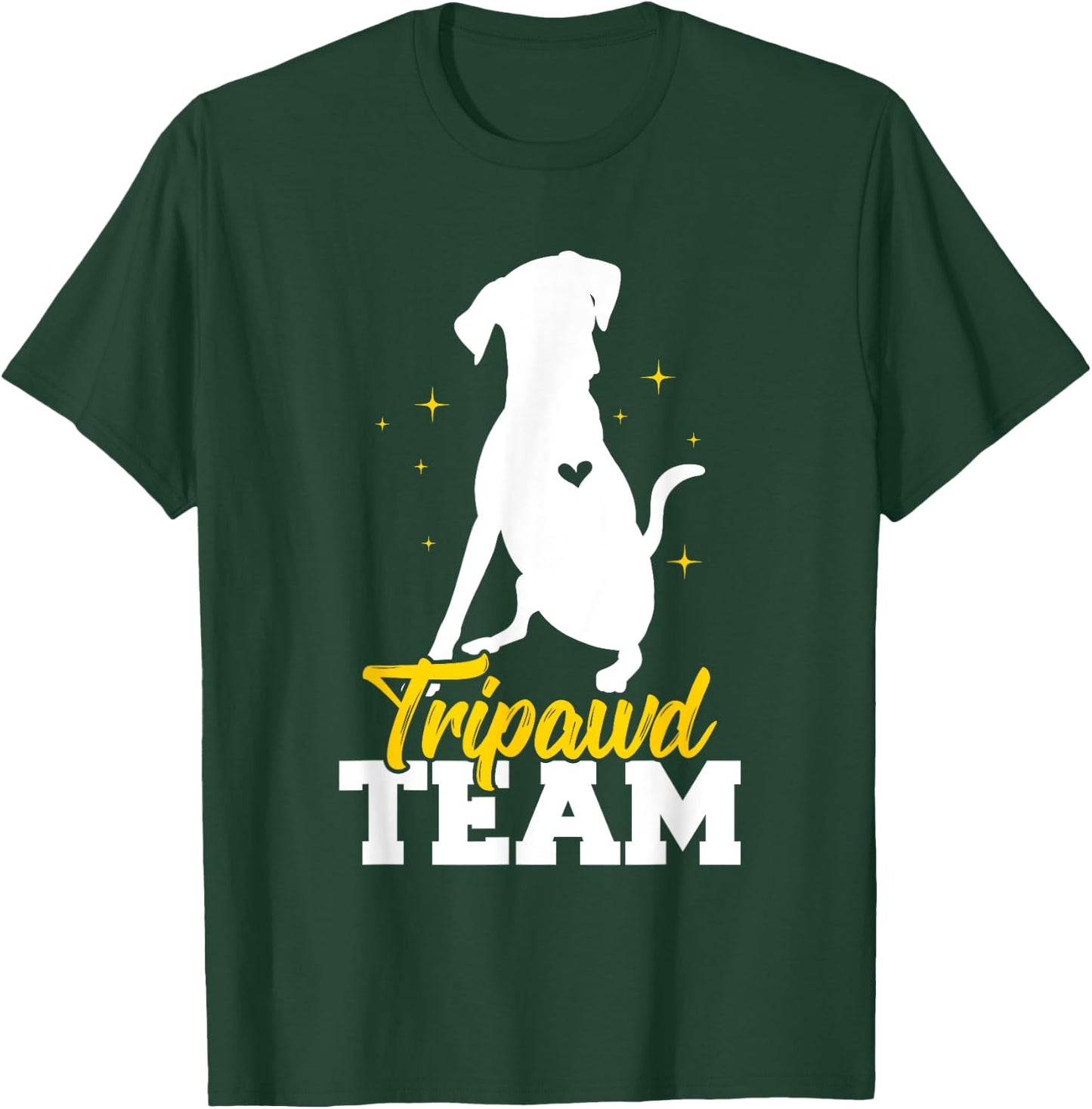 Tripawd Team Leg Amputee Dog Tripaw Dogs Tripod Dog Owners T-Shirt - T-Shirt | Forest