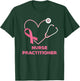 Nurse Practitioner Pink Heart Stethoscope Breast Cancer T-Shirt - T-Shirt | Forest