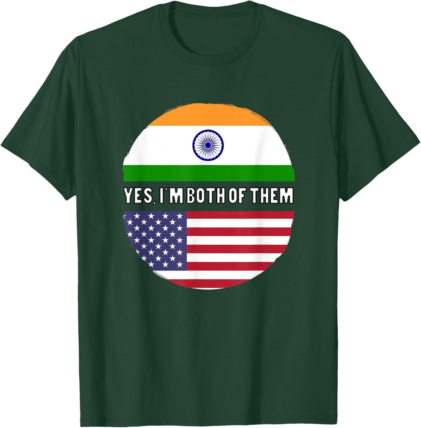 America USA American India Indian Mixed DNA Flag T-Shirt - T-Shirt | Forest