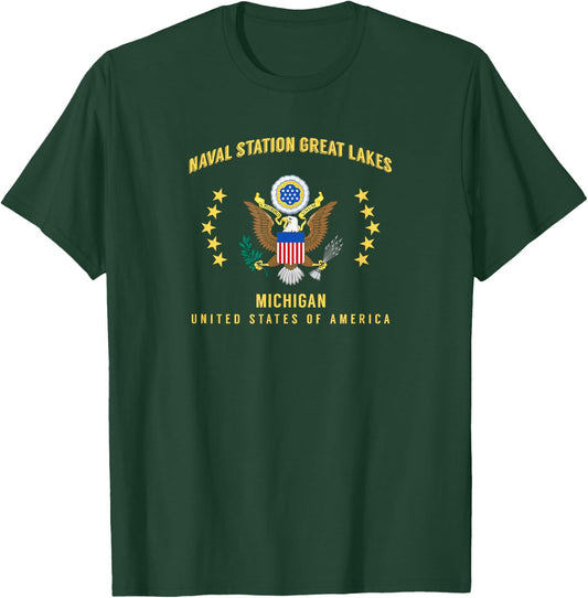 Naval Station Great Lakes T-Shirt - T-Shirt | Forest