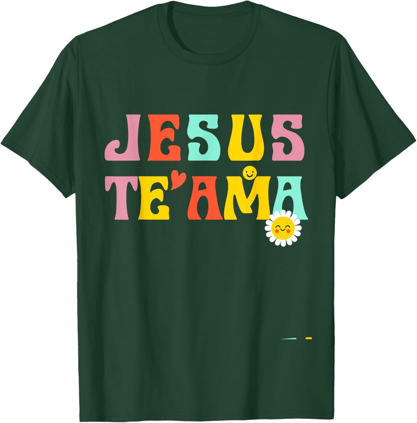 Camiseta Cristiana Para Mujer Espanol Spanish Jesus Te Ama T-Shirt - T-Shirt | Forest