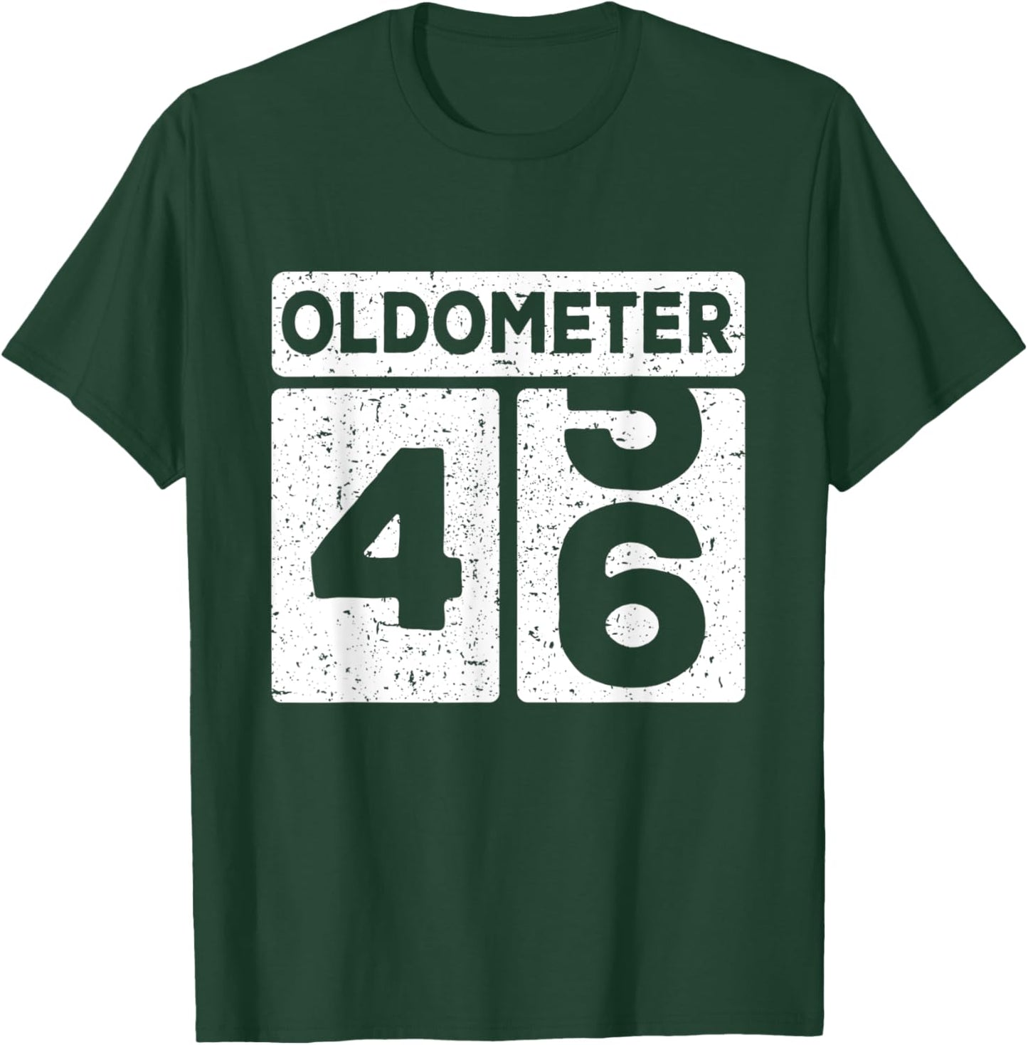Oldometer 45-46 | 46th Birthday Funny Gift T-Shirt - T-Shirt | Forest