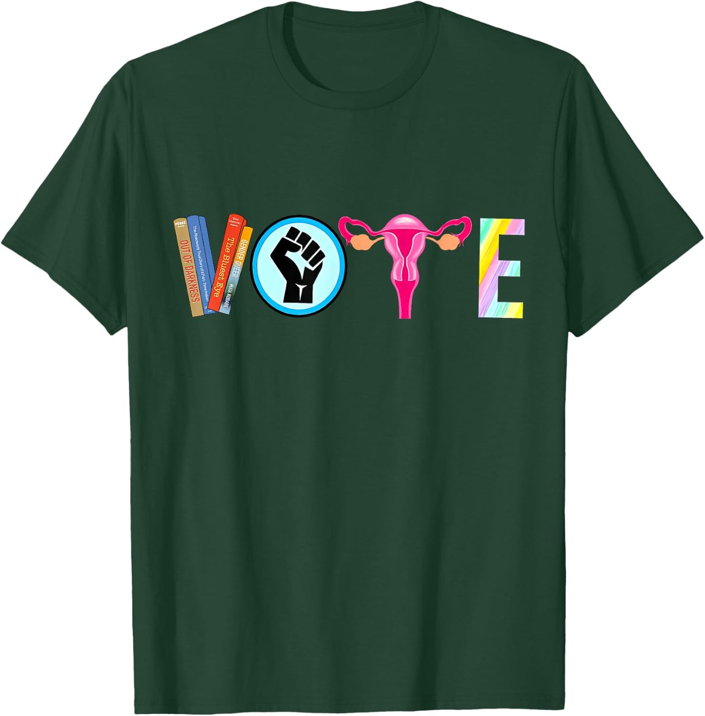 Vote Banned Books Reproductive Rights BLM Political Activism T-Shirt - T-Shirt | Forest