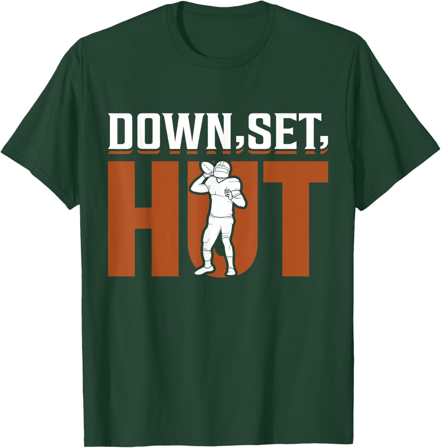 Down Set Hut - American Football T-Shirt - T-Shirt | Forest