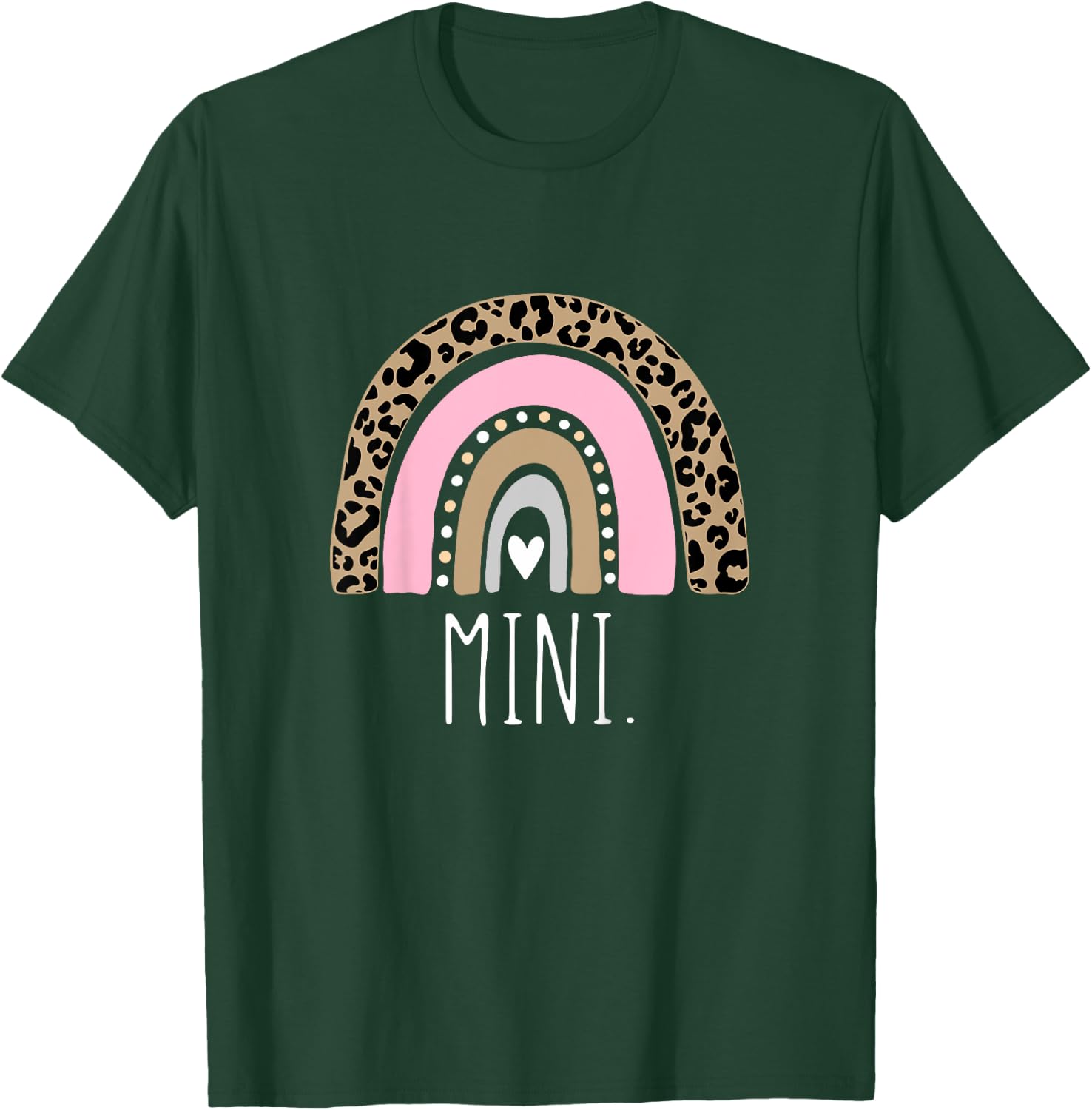 MINI Rainbow Leopard New Mom Blessed Mama & Mini Matching T-Shirt - T-Shirt | Forest