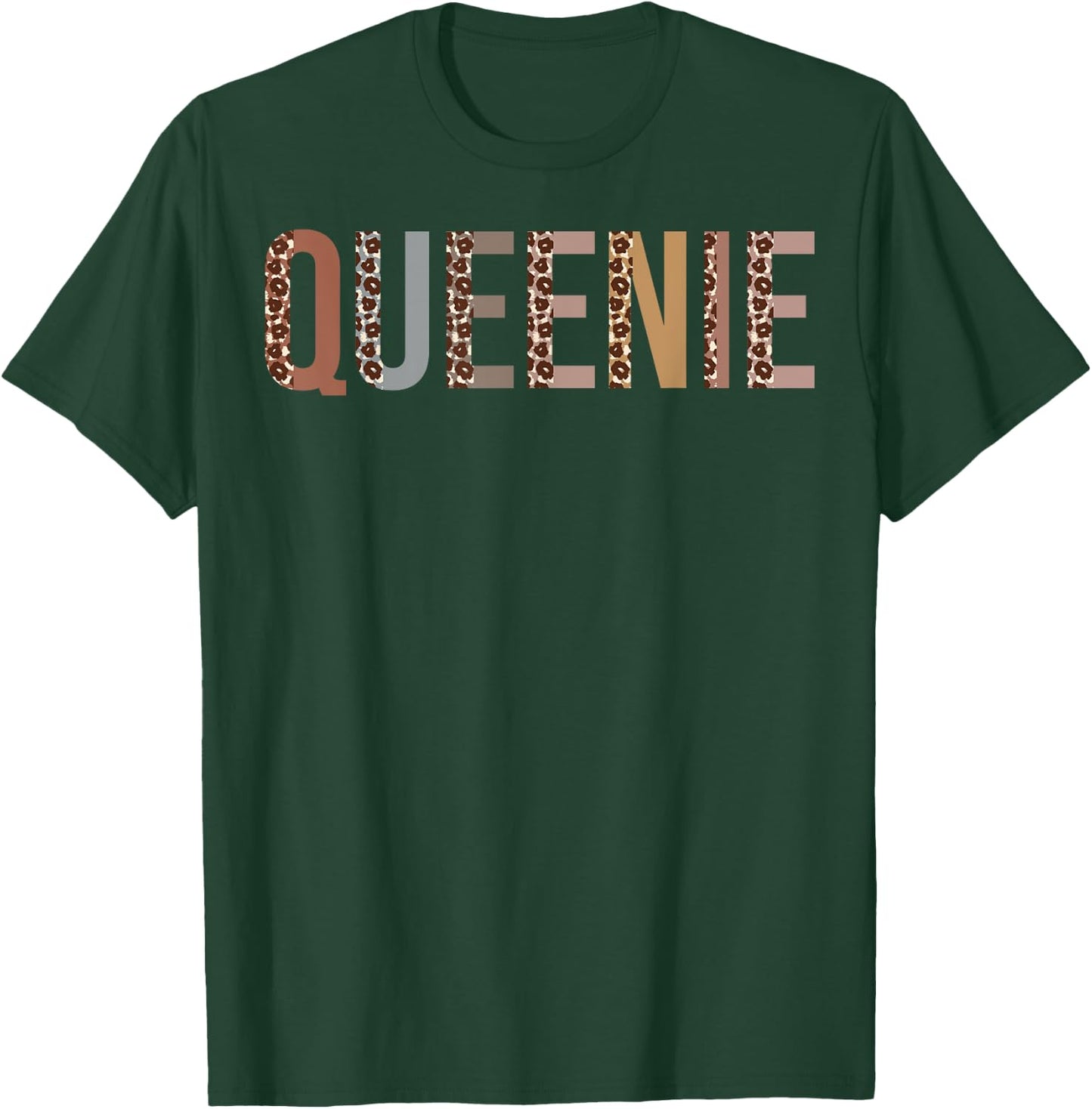 Queenie Leopard Print Mom Cute Mothers Day Funny Grandma T-Shirt - T-Shirt | Forest
