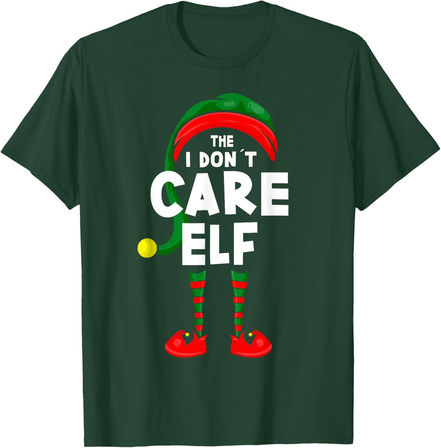 Carnival or Christmas Party Costume - The I Don´t Care Elf T-Shirt - T-Shirt | Forest