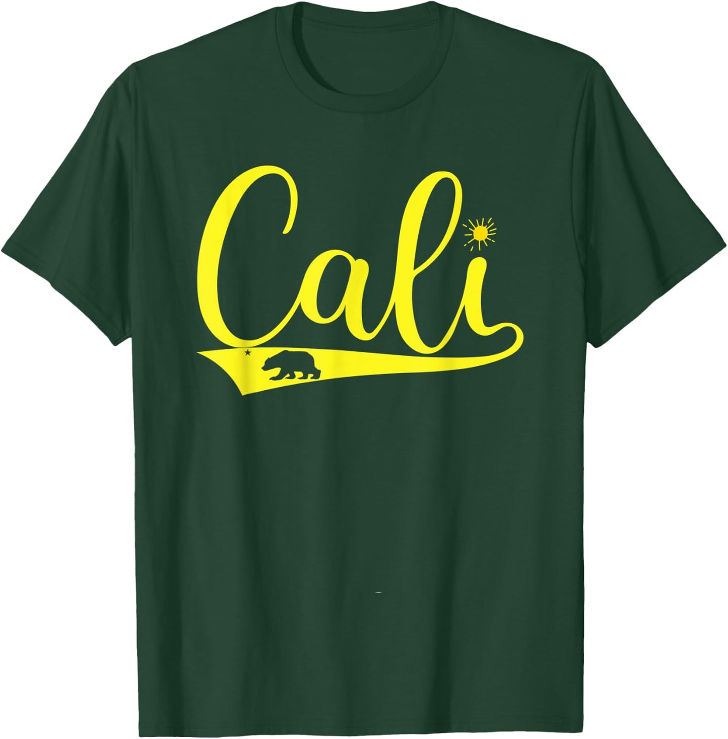 Cali California Bear CA Republic T-Shirt - T-Shirt | Forest