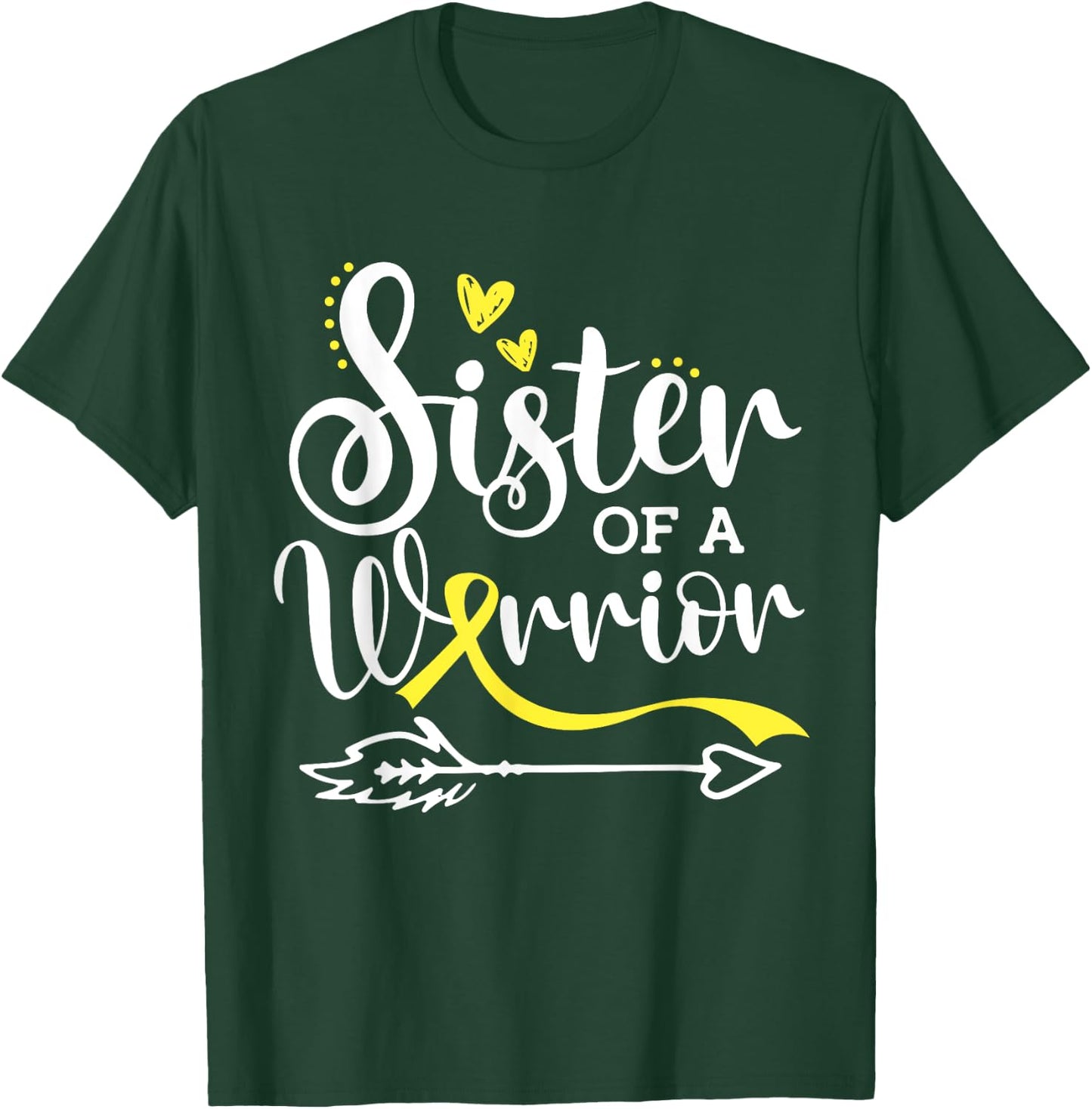 Sister Of A Warrior Sarcoma and Bone Cancer Awareness T-Shirt - T-Shirt | Forest