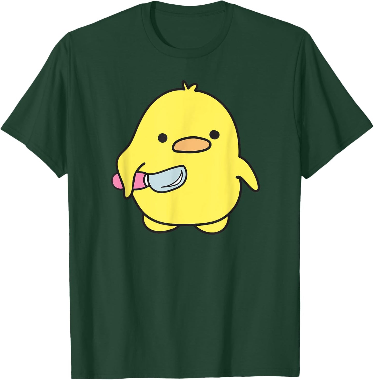 Funny Cute Baby Chicken With Knife Meme T-Shirt - T-Shirt | Forest