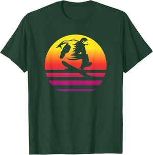 Skateboarding Retro Style Vintage T-Shirt - T-Shirt | Forest