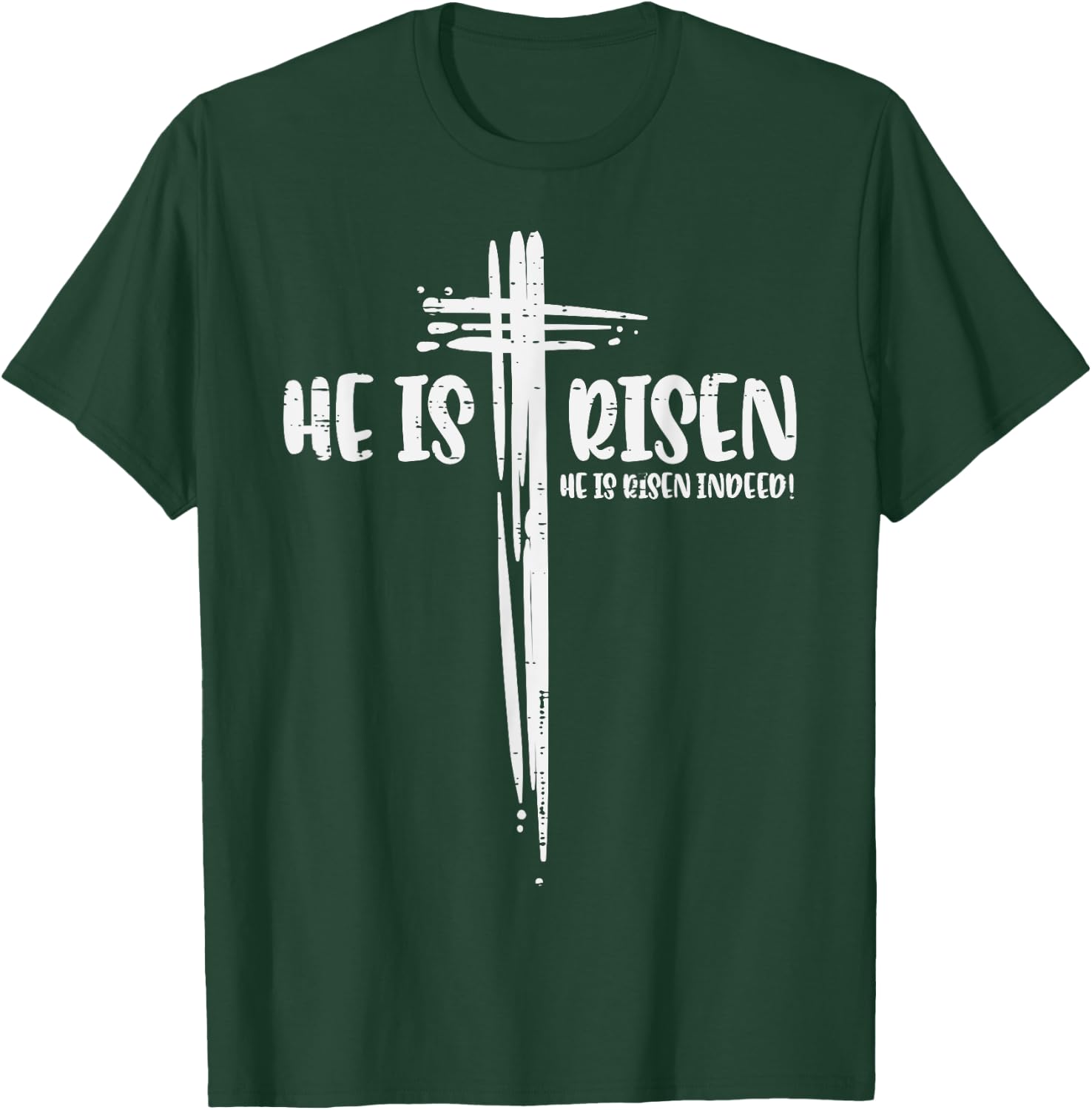 Easter Jesus He Is Risen Indeed Religious Christian Women T-Shirt - T-Shirt | Forest