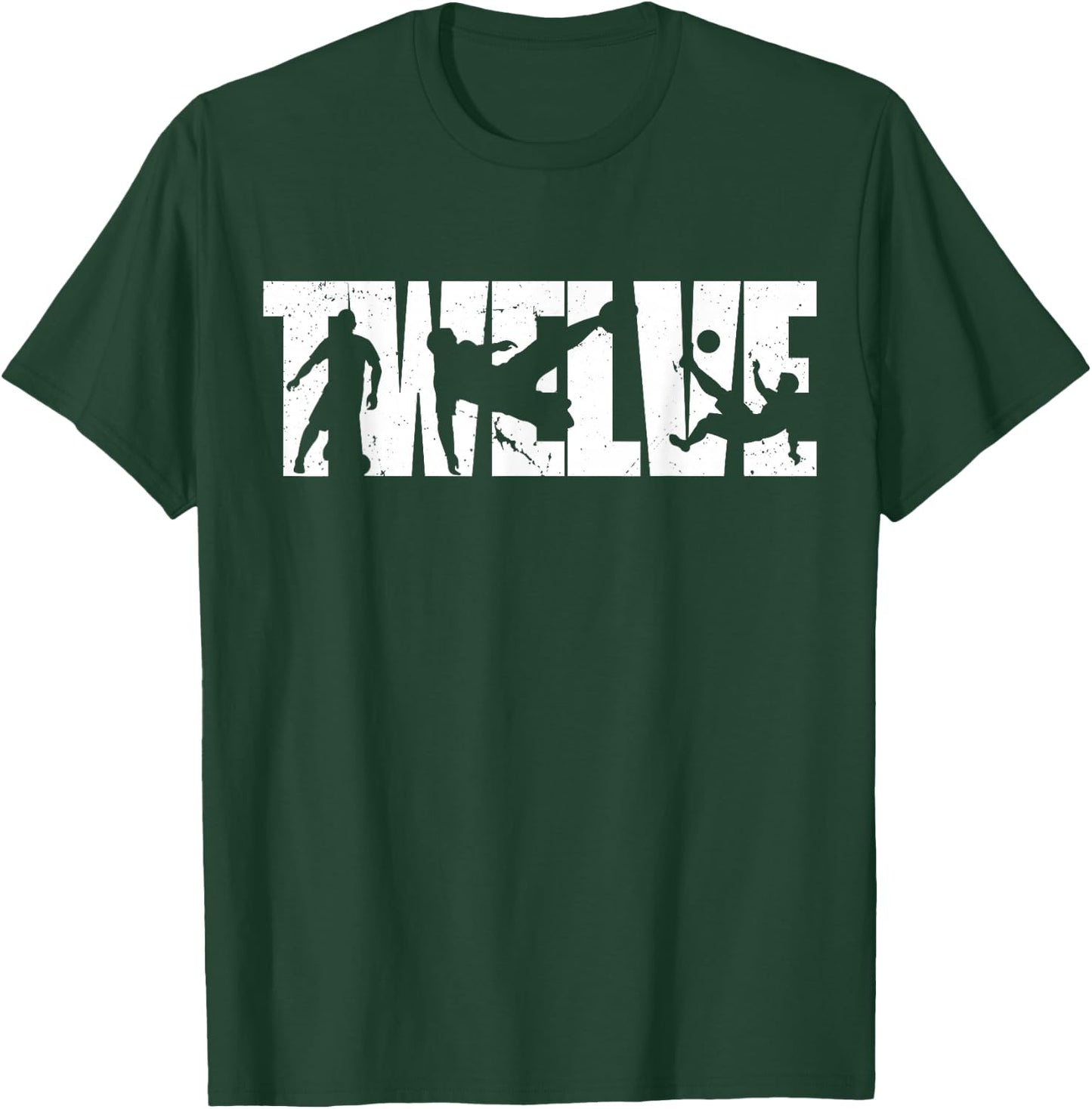 12th Birthday Retro Soccer 12 Years Old Boy Girl T-Shirt - T-Shirt | Forest