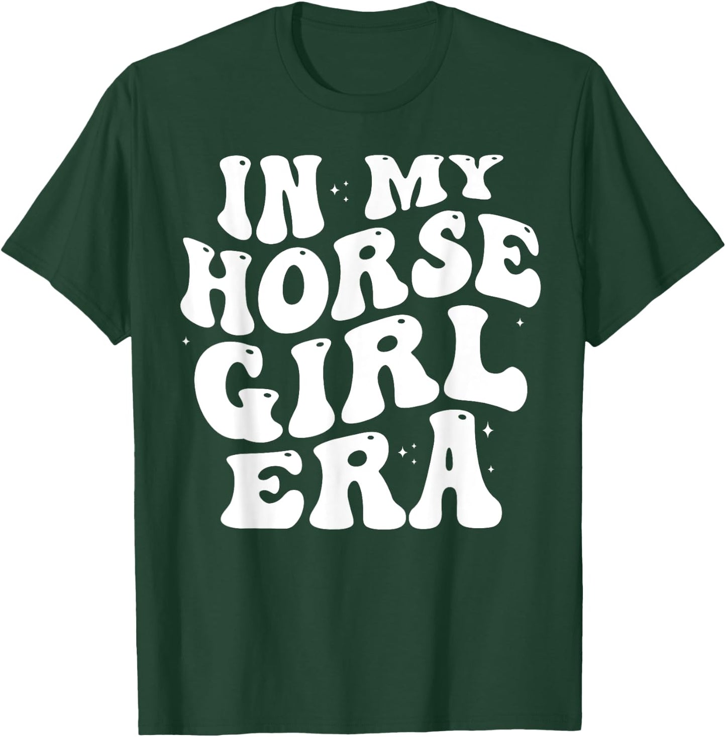 In my horse girl era Equestrian Horseback Riding girls retro T-Shirt - T-Shirt | Forest
