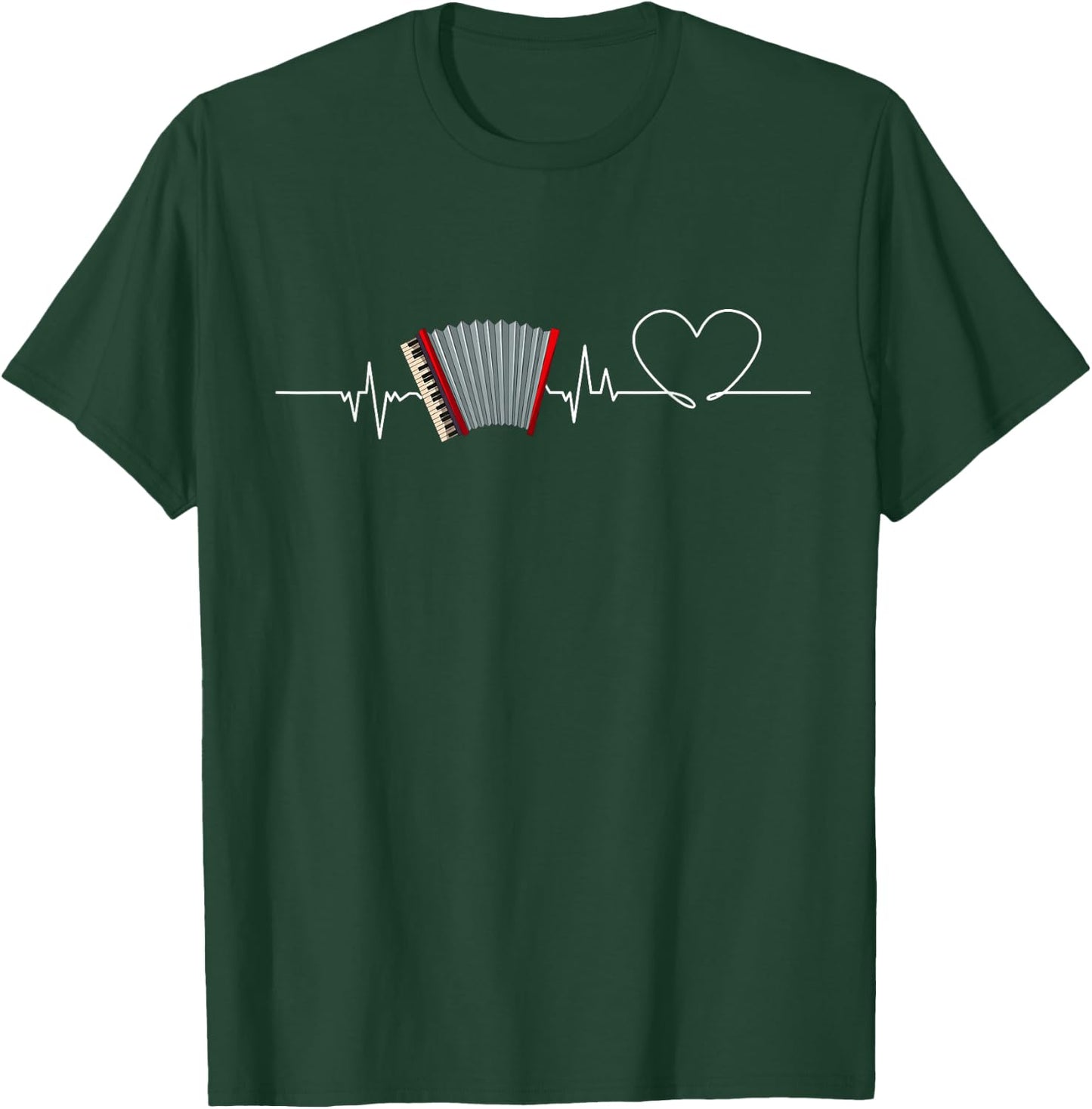Love Accordion women Shirt Accordion Lovers kids and girls T-Shirt - T-Shirt | Forest