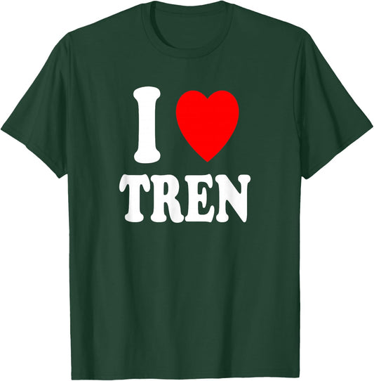 I Heart (Love) Tren Bodybuilding Steroids Cycle Muscles T-Shirt - T-Shirt | Forest