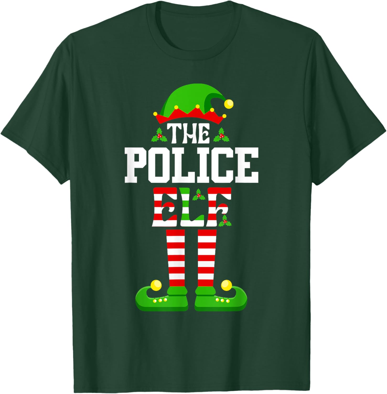 I'm The Police Elf Shirt Funny Christmas Family Matching T-Shirt - T-Shirt | Forest