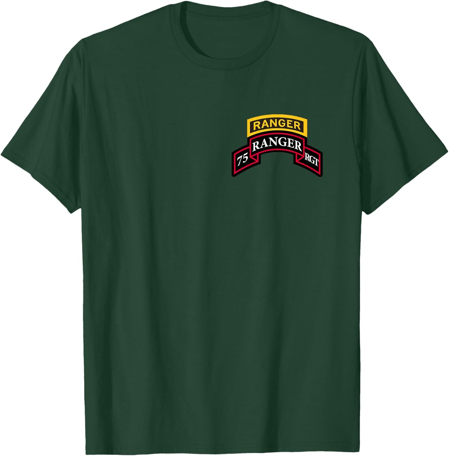 Army Ranger - 75th Ranger Scroll & Tab for Boys, Girls, Kids T-Shirt - T-Shirt | Forest