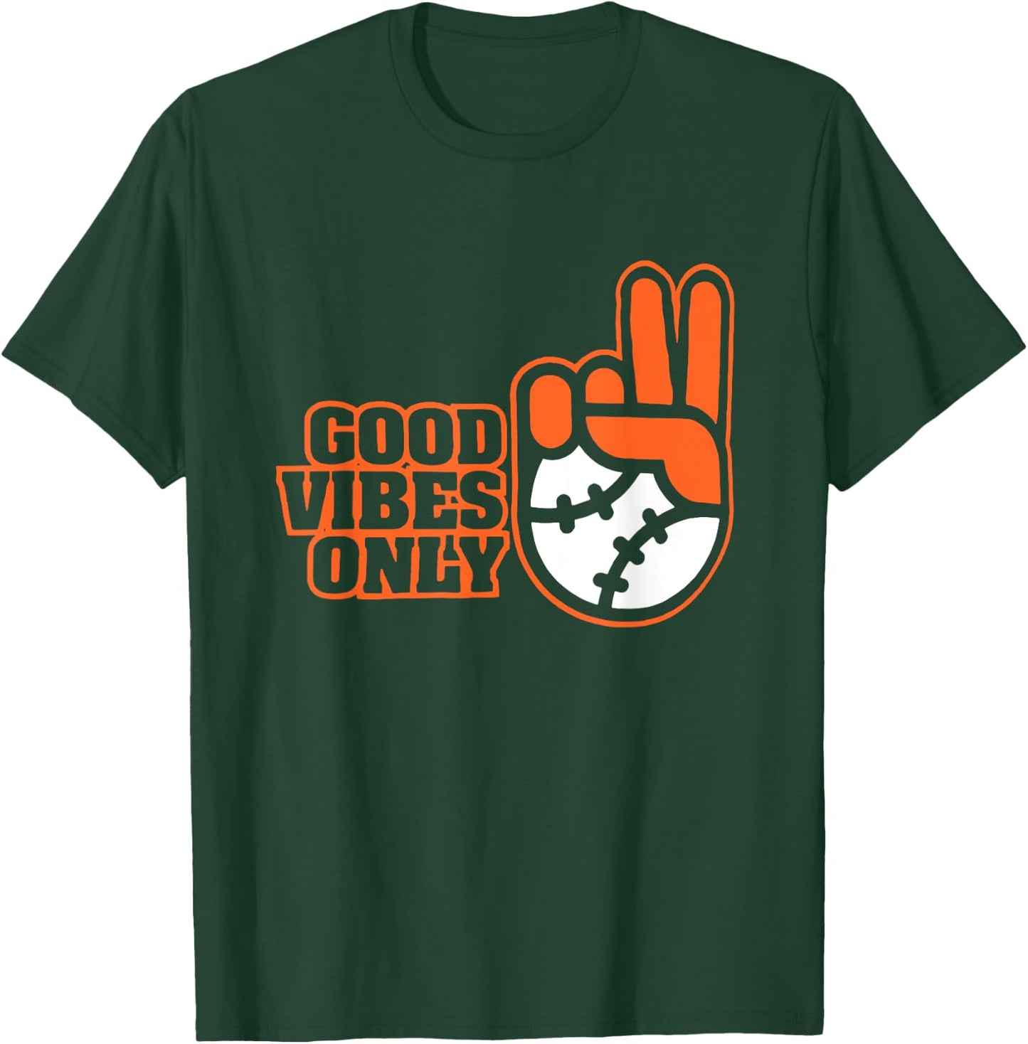 Good Vibes Funny Only Baseball Lover Women T-Shirt - T-Shirt | Forest