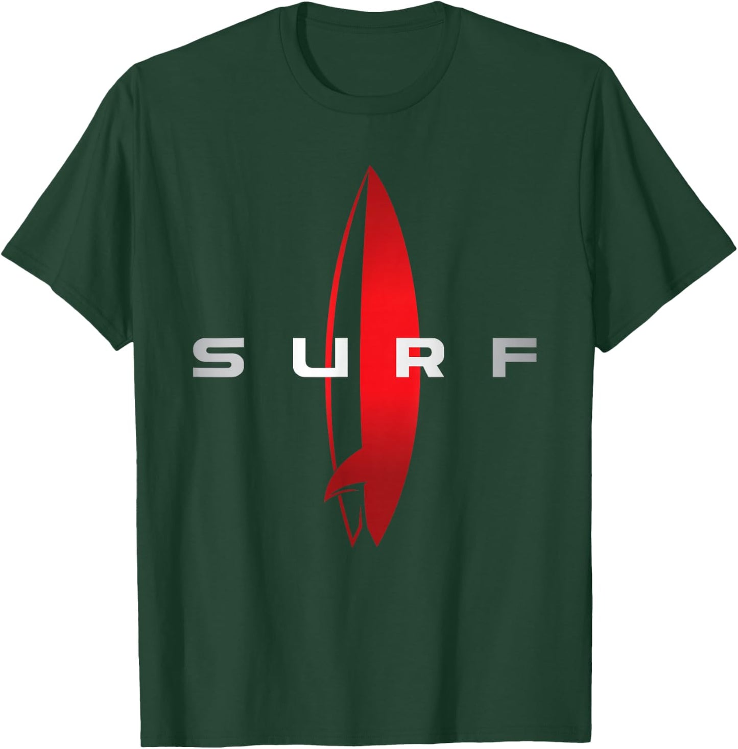 Surf - Beach Surfing Surfboarding Beach Surfboard Surfers Men Women Kids T-Shirt - T-Shirt | Forest